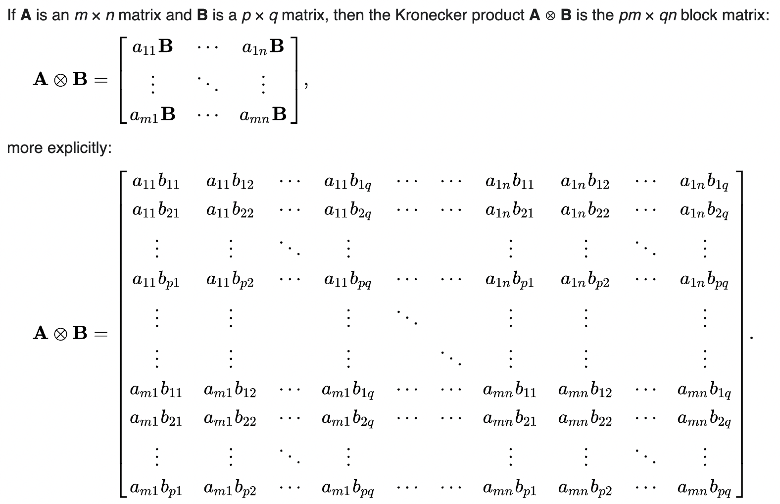 Kronecker Product